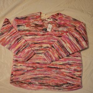 NWT Lou & Grey v- neck sweater in pink medium